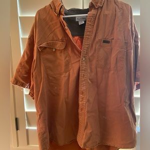 Mens XL Carhartt short sleeved button down